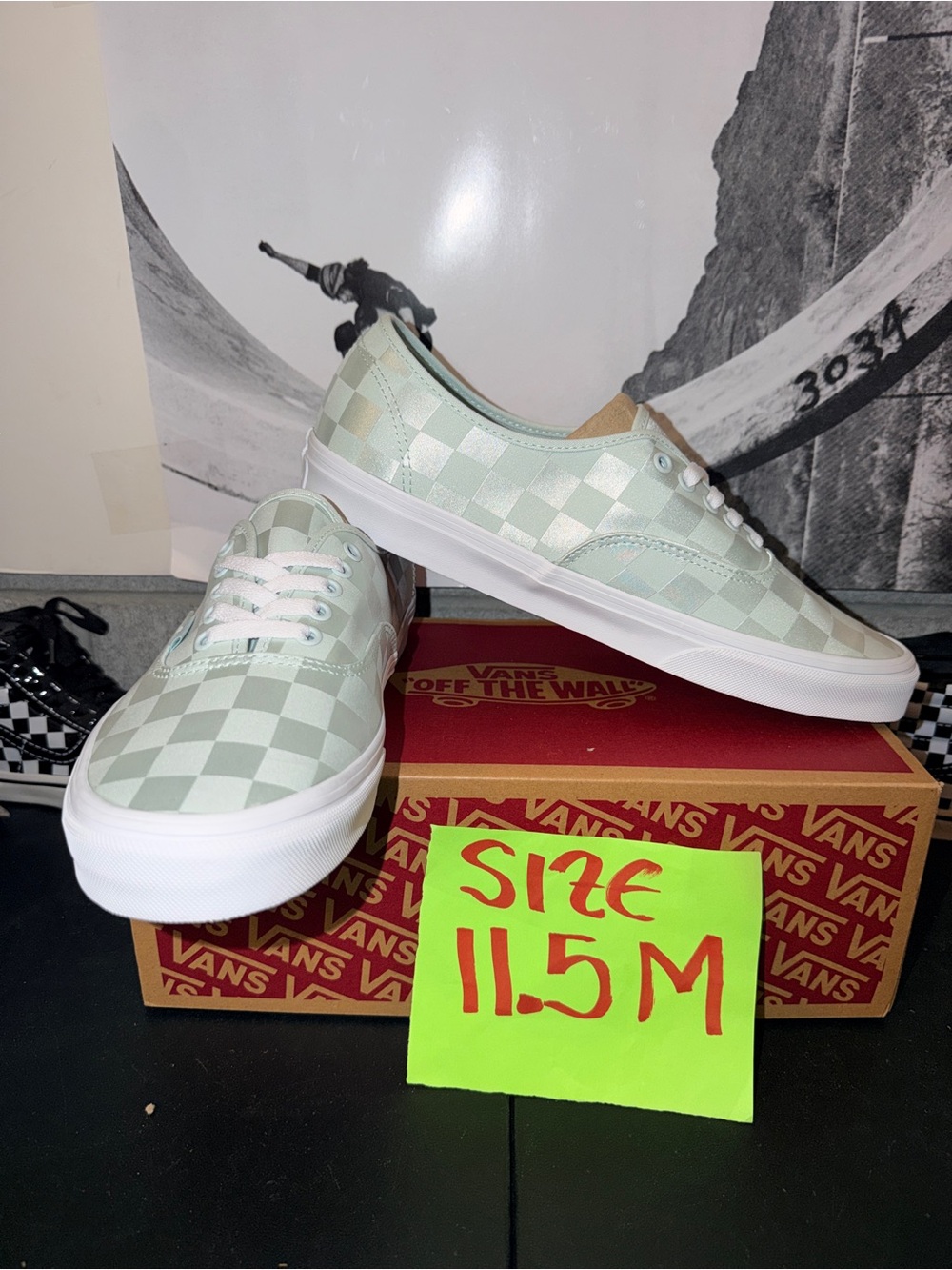 Vans Authentic Satin Checkers sz 11.5 Men’s 13.0 Woman
